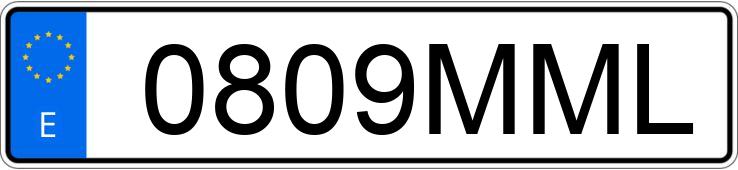 Numer rejestracyjny 0809MML posiada PEUGEOT 308