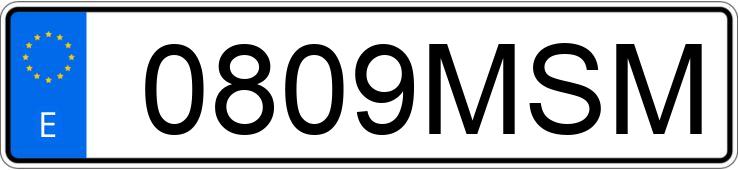 Numer rejestracyjny 0809MSM posiada CITROEN C4