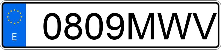 Numer rejestracyjny 0809MWV posiada BMW SERIE 3