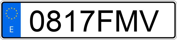 Numer rejestracyjny 0817FMV posiada AUDI S6