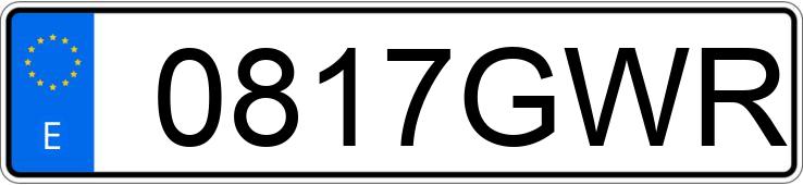 Numer rejestracyjny 0817GWR posiada RENAULT FLUENCE