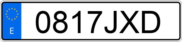 Numer rejestracyjny 0817JXD posiada SEAT IBIZA