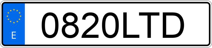 Numer rejestracyjny 0820LTD posiada AUDI Q2