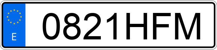 Numer rejestracyjny 0821HFM posiada CITROEN C4