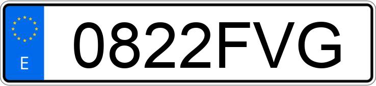Il numero di registrazione 0822FVG ha VOLKSWAGEN GOLF