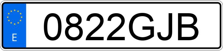 Numer rejestracyjny 0822GJB posiada OPEL ASTRA