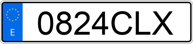 Numer rejestracyjny 0824CLX posiada RENAULT CLIO