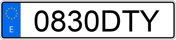 Numer rejestracyjny 0830DTY posiada FORD FOCUS