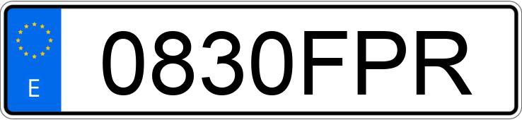 Numer rejestracyjny 0830FPR posiada BMW X5