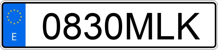 Numer rejestracyjny 0830MLK posiada BMW X1