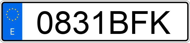 Numer rejestracyjny 0831BFK posiada CITROEN SAXO