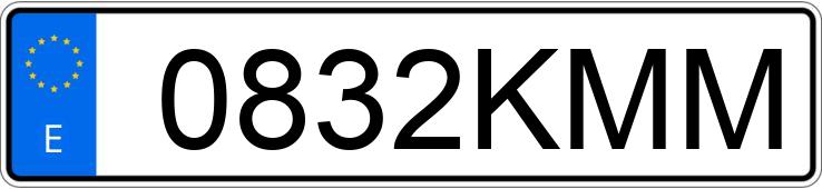 Numer rejestracyjny 0832KMM posiada SEAT LEON