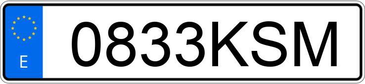 Numer rejestracyjny 0833KSM posiada PEUGEOT 5008