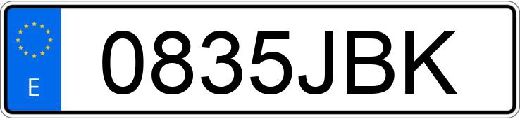 Registreringsnummeret 0835JBK har RENAULT CLIO