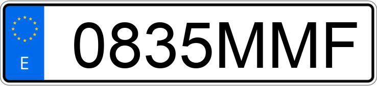 Numer rejestracyjny 0835MMF posiada BMW X3
