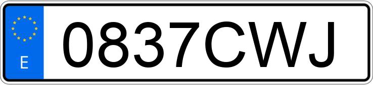 Numer rejestracyjny 0837CWJ posiada FORD FOCUS