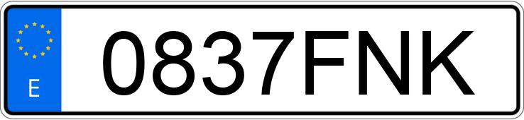 Registreringsnummeret 0837FNK har NISSAN MICRA