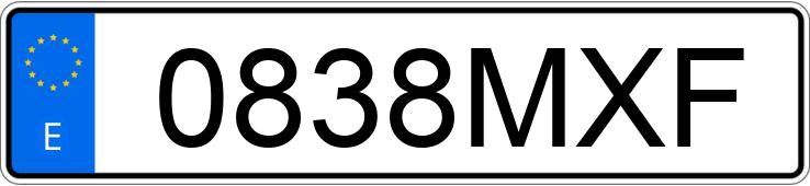 Numer rejestracyjny 0838MXF posiada MAZDA MAZDA3