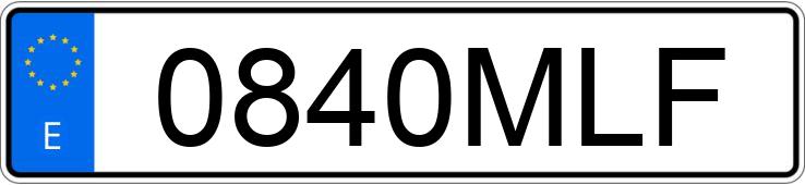 Numer rejestracyjny 0840MLF posiada RENAULT MEGANE