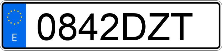 Numer rejestracyjny 0842DZT posiada RENAULT KANGOO