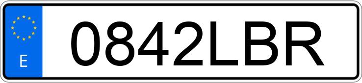 Numer rejestracyjny 0842LBR posiada MERCEDES VITO