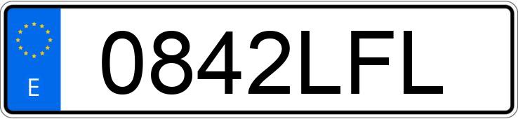 Numer rejestracyjny 0842LFL posiada SEAT IBIZA