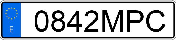 Numer rejestracyjny 0842MPC posiada AUDI A3 SPORTBACK