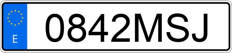 Numer rejestracyjny 0842MSJ posiada KIA SPORTAGE