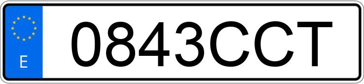 Numer rejestracyjny 0843CCT posiada ROVER MG ZT