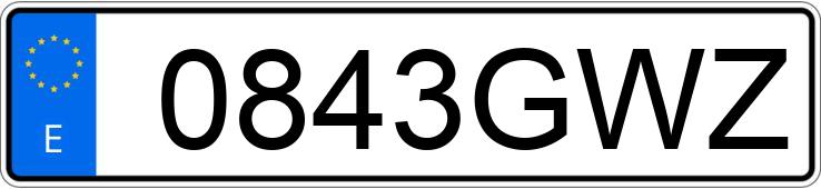 Numer rejestracyjny 0843GWZ posiada DACIA SANDERO