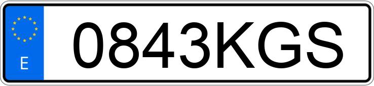 Numer rejestracyjny 0843KGS posiada RENAULT MASTER