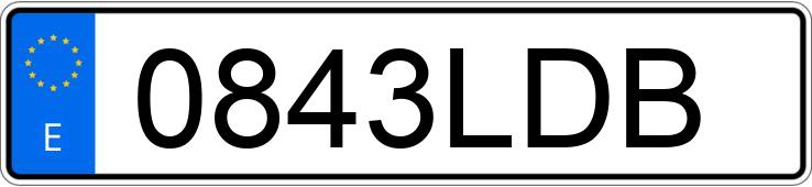 Numer rejestracyjny 0843LDB posiada BMW SERIE 3