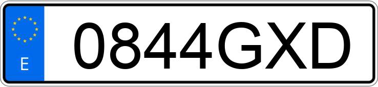 Numer rejestracyjny 0844GXD posiada AUDI A3