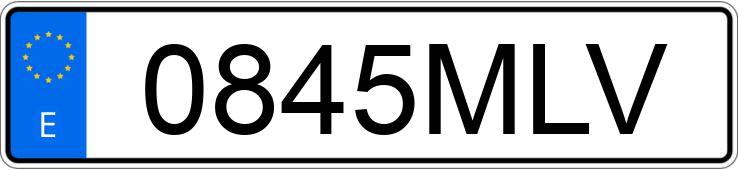 Le numéro d’enregistrement 0845MLV a VOLKSWAGEN GOLF Le numéro d’enregistrement 0845MLV a VOLKSWAGEN GOLF