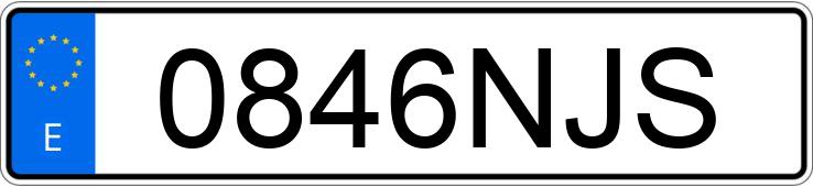 Numer rejestracyjny 0846NJS posiada TOYOTA COROLLA