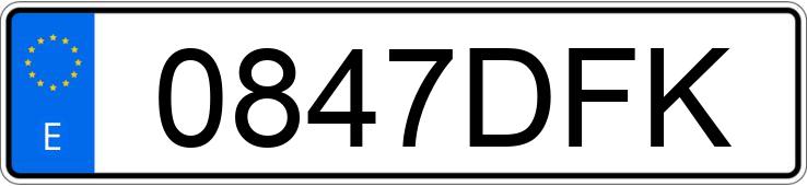 Numer rejestracyjny 0847DFK posiada KIA CARNIVAL