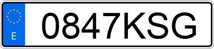 Numer rejestracyjny 0847KSG posiada MERCEDES C (205)