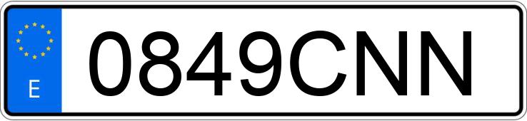 Numer rejestracyjny 0849CNN posiada CITROEN XSARA