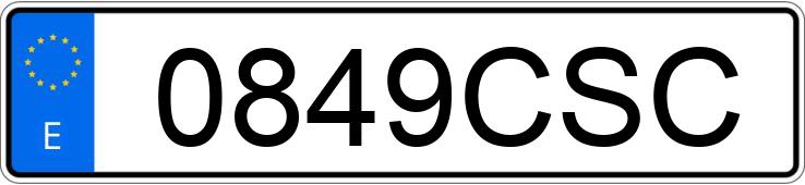 Numer rejestracyjny 0849CSC posiada SEAT IBIZA