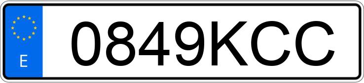 Numer rejestracyjny 0849KCC posiada AUDI A4