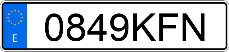 Numer rejestracyjny 0849KFN posiada AUDI A4