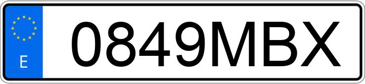 Numer rejestracyjny 0849MBX posiada FORD FOCUS