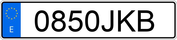 Numer rejestracyjny 0850JKB posiada VOLKSWAGEN POLO