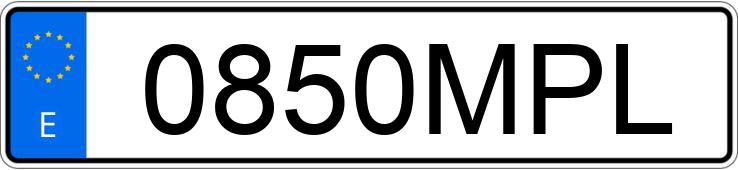 Numer rejestracyjny 0850MPL posiada FORD CUSTOM