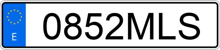 Numer rejestracyjny 0852MLS posiada FORD MUSTANG MACH-E