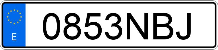 Numer rejestracyjny 0853NBJ posiada SUBARU BRZ