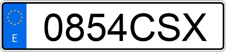 Numer rejestracyjny 0854CSX posiada TOYOTA COROLLA