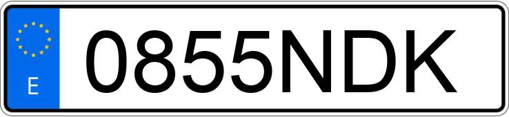 Numer rejestracyjny 0855NDK posiada BMW SERIE 3