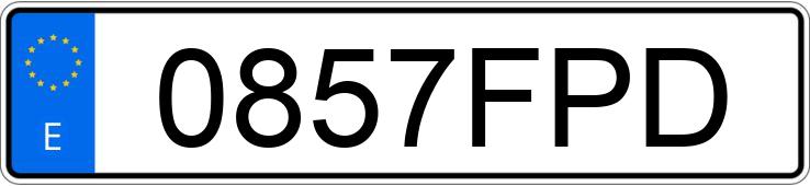 Numer rejestracyjny 0857FPD posiada SEAT LEON