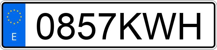 Numer rejestracyjny 0857KWH posiada RENAULT MEGANE